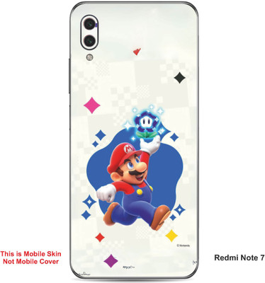 VYBE The Smart Choice Redmi Note 7 Super Mario Embossed Mobile Skin(Mid Blue A1)