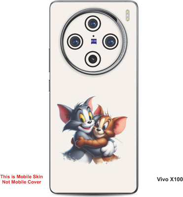 VYBE The Smart Choice Vivo X100 Tom & Jerry Embossed Mobile Skin(Soft Peach B17)