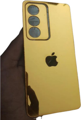 Mokteck OPPO A3 PRO 5G GOLD_Glossy Glass Finish Back Panel Skin with Logo Mobile Skin(Gold)