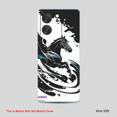 VYBE The Smart Choice Vivo V29Animal Mobile Skin Mobile Skin(Ceramic, Black A2)
