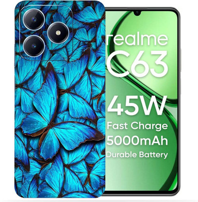 OggyBaba Realme C63 5g Mobile Skin(Butterfly Blue)