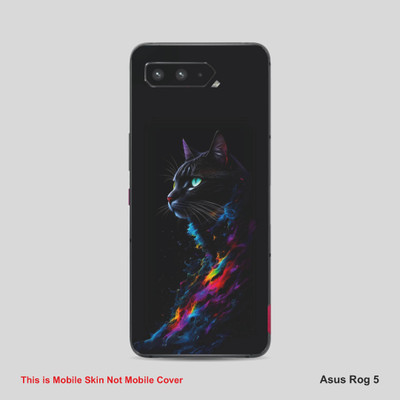 VYBE The Smart Choice Asus Rog 5 Cat Mobile Skin Mobile Skin(Purply Blue 3)