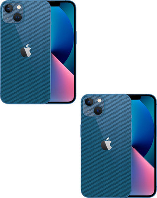 candeal mart (Pack of 2) Apple iphone 13 carbon fiber 3D back skin / Mobile Skin / film Mobile Skin(Transparent)