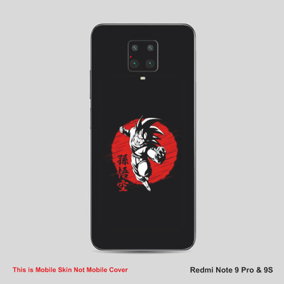 VYBE The Smart Choice Redmi Note 9 Pro & 9S Goku Mobile Skin Mobile Skin(Carbon Grey B34)