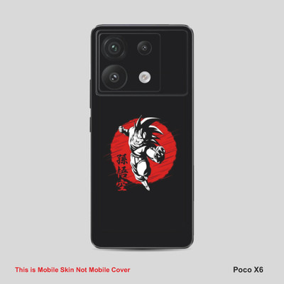 VYBE The Smart Choice Poco X6 Goku Mobile Skin Mobile Skin(Carbon Grey B23)