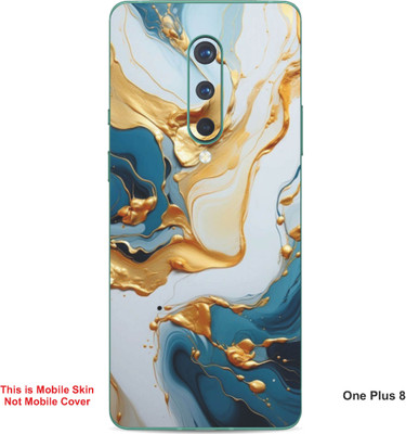 VYBE The Smart Choice One Plus 8 Art Embossed Mobile Skin(Rich Maroon A2)