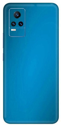 Vcare GadGets Vivo Y21e 5 G Mobile Skin(Metallic Light Blue Shining)