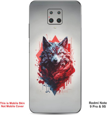 VYBE The Smart Choice Redmi Note 9S Wolf Embossed Mobile Skin(Moon Mist 17)
