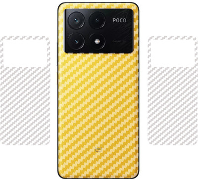 SHIVATRIX POCO X6 PRO 5G::, 3D CARBON FIBER BACK LAMINATION, (PACK OF 2) Mobile Skin(Transparent)