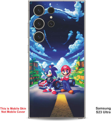 VYBE The Smart Choice Samsung S23 Ultra Sonic & Super Mario Embossed Mobile Skin(Blueberry 13)
