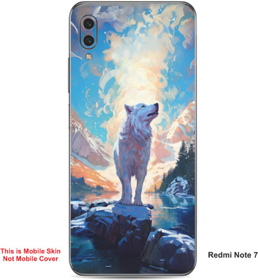 VYBE The Smart Choice Redmi Note 7 Wolves Embossed Mobile Skin(Jordy Blue 13)