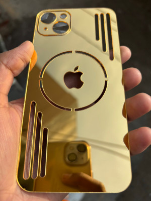 TWUAOP APPLE IPHONE 13 MINI BACK PANNEL ACRYLIC SHEET MERO APPLE Mobile Skin(Gold)