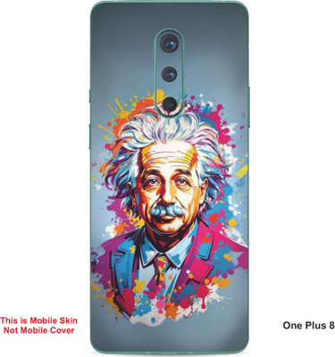 VYBE The Smart Choice One Plus 8 Abstract Embossed Mobile Skin(Greenush Blue A2)
