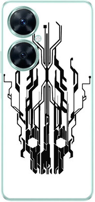 FCS Huawei nova 11i Printed Back skin Mobile Skin(Digital Flaming Cyber Skull Blue)