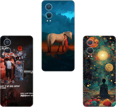 SKINFACTORY TECNO SPARK 6 GO(PACK OF 3)Camera&Back Protector Premium Vinyl Mobile Skin(Multicolor)