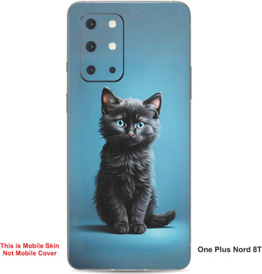 VYBE The Smart Choice One Plus Nord 8T Cat Embossed Mobile Skin(Black & Blue 37)