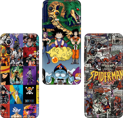 wrap craft POCO X5 5G COMBO(PACK OF 3)Camera&Back Protector Premium Vinyl Mobile Skin(Multicolor)