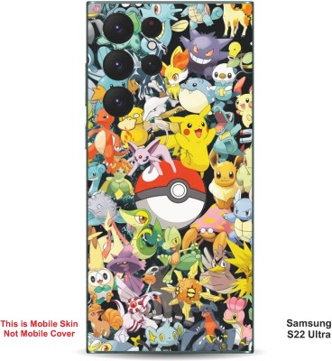 VYBE The Smart Choice Samsung S22 Ultra Pokemon Embossed Mobile Skin(Sun Yellow Multi 9)