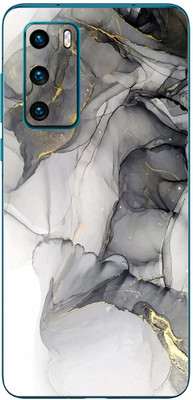 FCS Huawei P40 4G Printed Back skin Mobile Skin(White Marble)