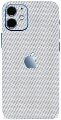 AsSkin Apple iPhone 12 Mobile Skin(Silver Corbon Fiber Skin With High Matte Finish)