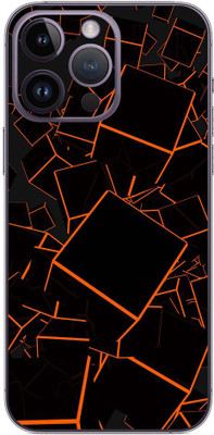 FCS iPhone 14 Pro Max Printed Back skin Mobile Skin(Box Orange Skin)