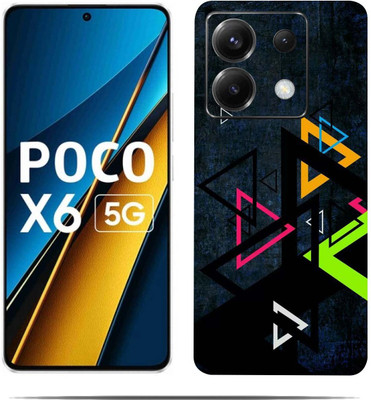 BugguSkin POCO X6 5G Mobile Skin(Ultra Super Green With Black Skin With HiighQuality MatteFinish_thanks)