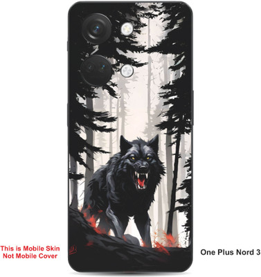 VYBE The Smart Choice One Plus Nord 3 Wolf Embossed Mobile Skin(Carbon Grey 36)