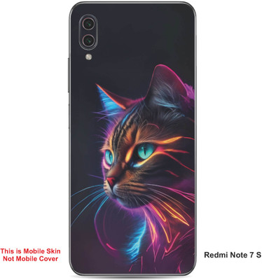 VYBE The Smart Choice Redmi Note 7 S Cat Embossed Mobile Skin(Glacial Blue Ice 12)
