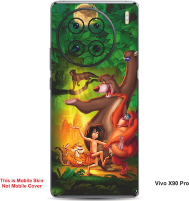 VYBE The Smart Choice Vivo X90 Pro Jungle Book Embossed Mobile Skin(Green Pea B15)