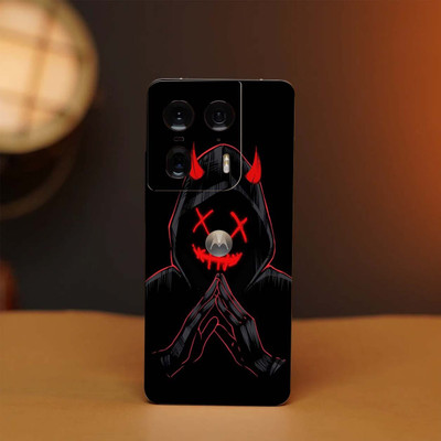 BUGGU Motorola Edge 50 Ultra 5G Mobile Skin(Ulltra Super Dark Black Abstract Shape Skin With High Matte Finish., Mobile Skin (Back+Side+Camera))