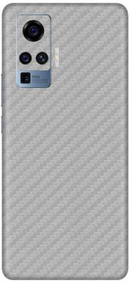 Vcare GadGets Vivo X50 Pro Mobile Skin(Fiber Carbon Silver)