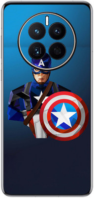 FCS Huawei Mate 50 Printed Back skin Mobile Skin(Captain America Cartun)