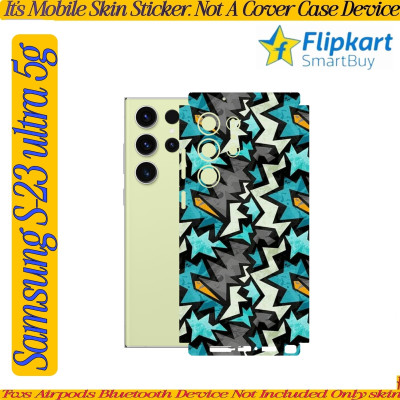 Flipkart SmartBuy samsung s23 ultra 5g mobile skin (back+side+camera)matte finshspark grey bl y21q Mobile Skin(Multicolor)