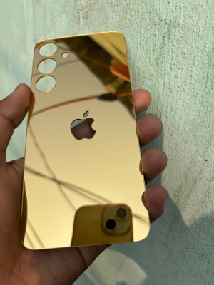 TWUAOP SAMSUNG GALAXY S23 FE 5G ACRYLIC MIRROR BACK PANNEL Mobile Skin(Gold)