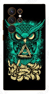 mtool Samsung S23 Ultra 5G, samsung s23 ultra 5g Mobile Skin(Ultra Super Green Owl Skin With High Gloss Finish).)