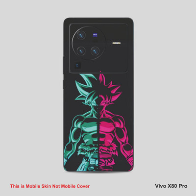 VYBE The Smart Choice Vivo X80 Pro Goku Mobile Skin Mobile Skin(Blue, Pink A10)