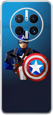 FCS Huawei Mate 50 Pro Printed Back skin Mobile Skin(Captain America Cartun)