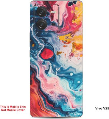 VYBE The Smart Choice Vivo V25 Abstract Embossed Mobile Skin(Amaranth 4)