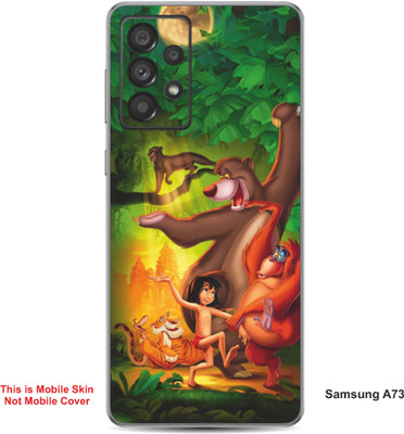 VYBE The Smart Choice Samsung A73 Jungle Book Embossed Mobile Skin(Green Pea 3)