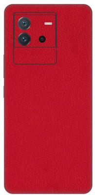 Vcare GadGets iQOO Neo 6 5G Red Leather Back Side Premium Mobile Skin(Red Leather)