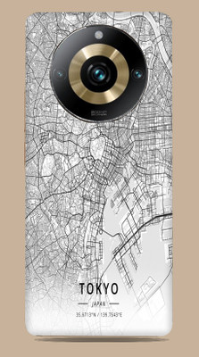 SkinoMania Realme 11 Pro Plus 5G Mobile Skin(Tokyo Map B&W Mobile Skin)