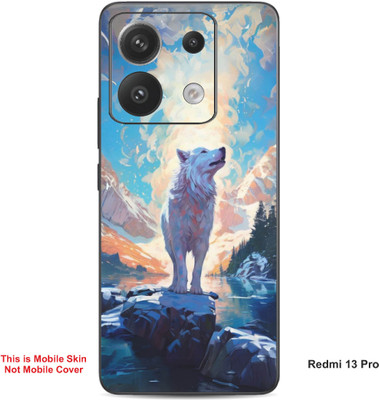 VYBE The Smart Choice Redmi 13 Pro Wolves Embossed Mobile Skin(Jordy Blue 8)