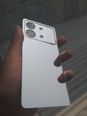 MOKPLZ POCO X6 5G SILVER MIRROR BACK PANNEL Mobile Skin(Silver)