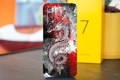 AsSkin Realme 7 Mobile Skin(White Dragon Skin With High Gloss Matte Finish)