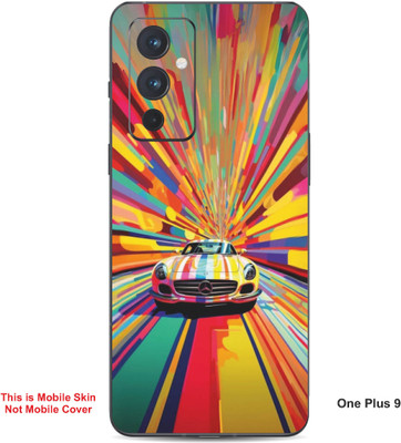 VYBE The Smart Choice One Plus 9 Abstract Embossed Mobile Skin(Bashful Pink A4)