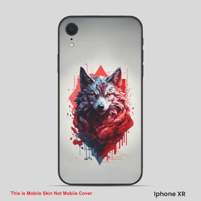 VYBE The Smart Choice iPhone XR Wolf Embossed Mobile Skin(Mid Grey)