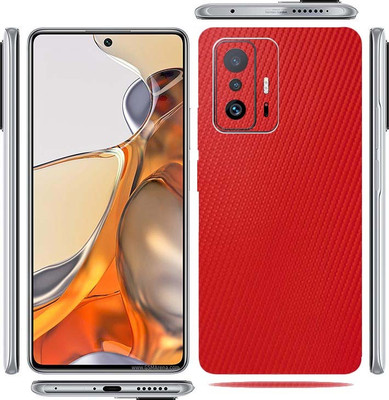 TJ CREATION Xiaomi 11T Pro 5G, Redmi 11T Pro 5G Mobile Skin(Ultra Super Red Carbon Fiber Skin With High Matte Finish.)