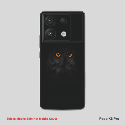 VYBE The Smart Choice Poco X6 Pro Owl Mobile Skin Mobile Skin(Black A16)