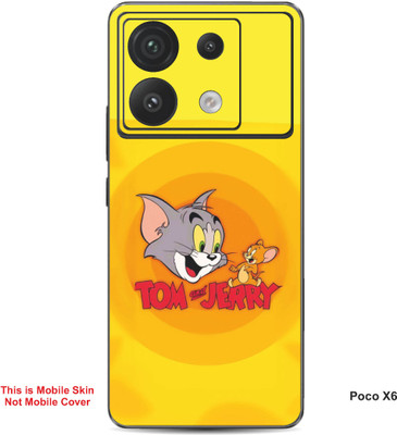 VYBE The Smart Choice Poco X6 Tom & Jerry Embossed Mobile Skin(Carrot Orange A3)