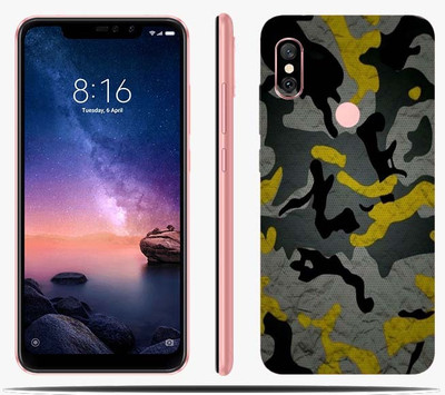 BugguSkin Mi Redmi Note 6 Pro, Camo Yellow, Mi Redmi Note 6 Pro Mobile Skin(Ultra Super Camo Yellow Skin With High Matte Finish)